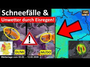 Neue Schneefälle und erneute Unwetterlage durch Eisregen mit markanten Eisansätzen?