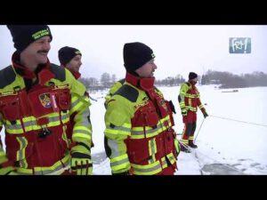 Rettungsübung auf der Talsperre Malter