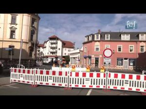 Bauarbeiten Mozartstraße in Freital